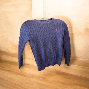 Ralph Lauren Navy Cable Knit Sweater